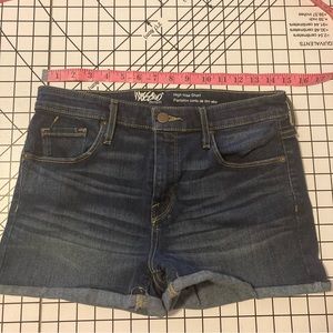 Mossimo high rise dark wash denim shorts
